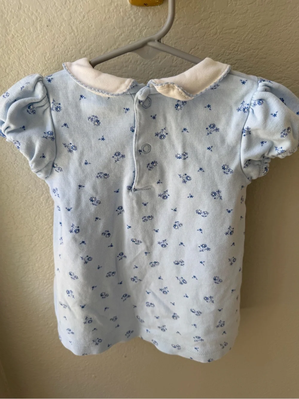 Carter's Light Blue Floral Peter Pan Collar Tee